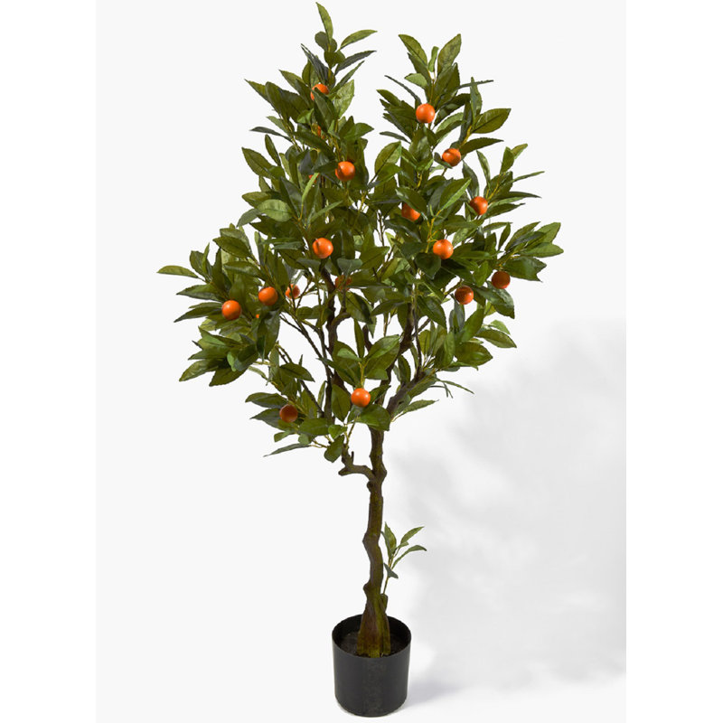 Rosalind Wheeler Artificial Orange Tree in Pot Wayfair